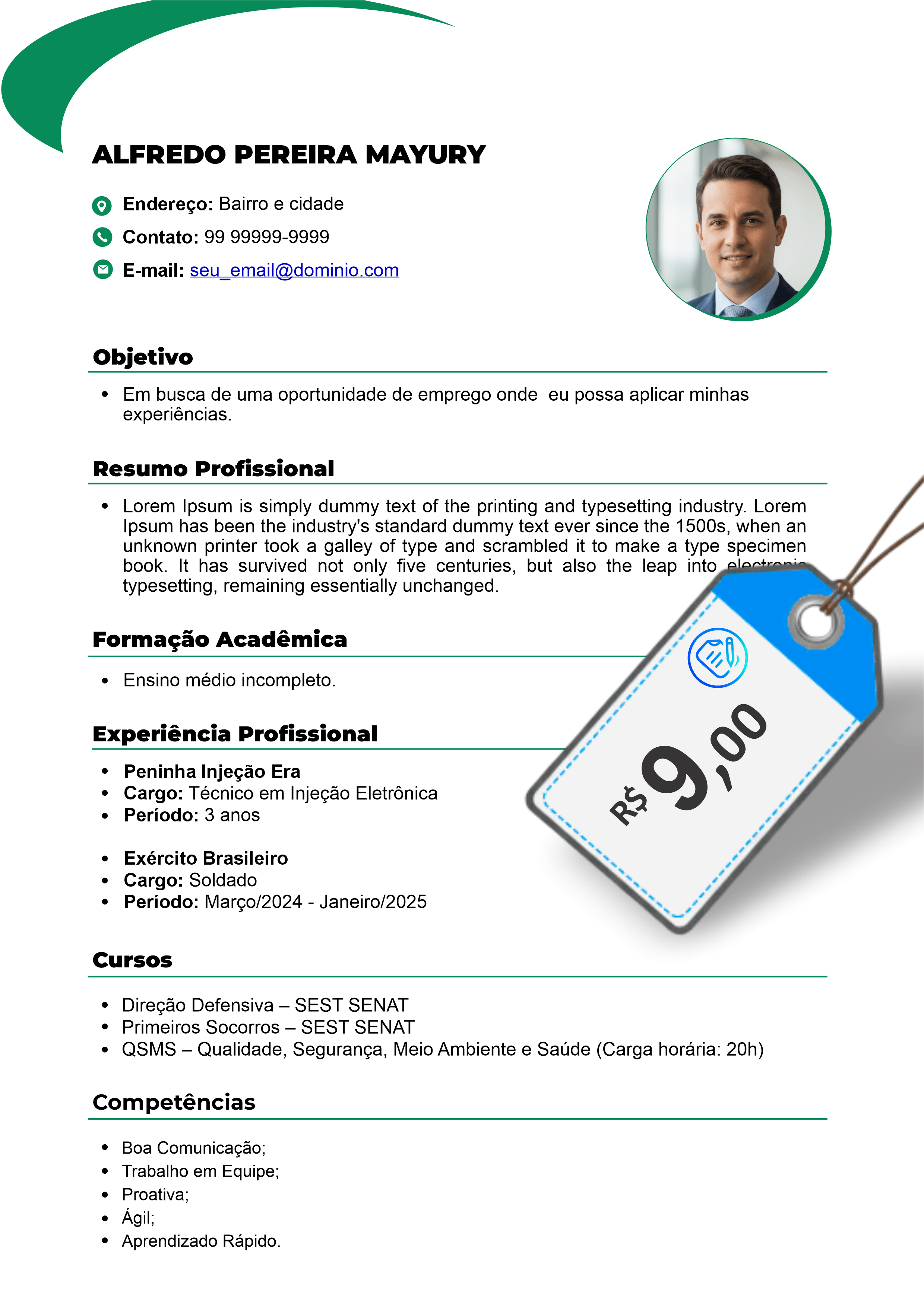 Modelo de currículo 15